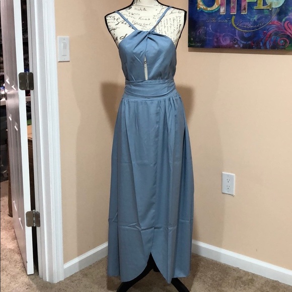 Gray Sling Starppy Back Maxi - Dress - Picture 5 of 7